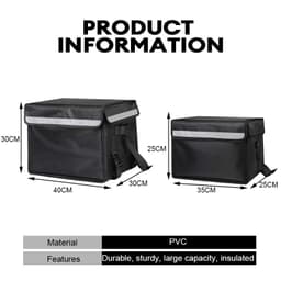 🔥Túi giữ nhiệt giao hàng 22L 32L 48L 62L bền bỉ, chống thấm nước gồm dây đeo vai túi chống nước 3