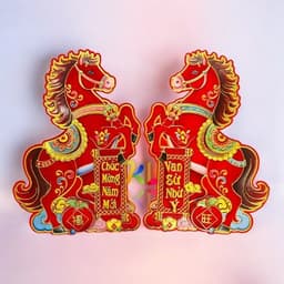 Set Decal 2 Ngựa Dán Cửa 3D Trang Trí Tết 2027 - Ngựa Độc Đáo Bính Ngọ Để Tăng Sức Hút 8