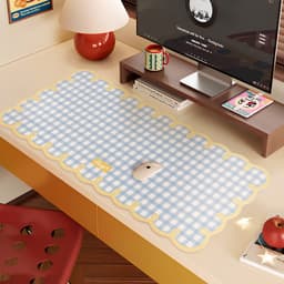 Thảm trải bàn bằng da PU cực lớn dành cho nữ - Tấm lót máy tính chống nước & dầu, Bàn phím văn phòng cao cấp & Bàn di chuột 2
