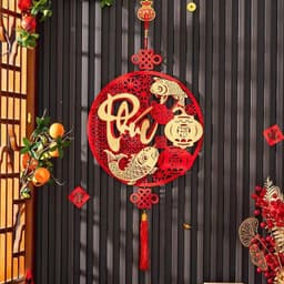 [TẾT 2027] Dây Treo Thần Tài Bằng Nỉ Nhung Đỏ, Chữ Tết - Phúc - Lộc - Thọ, Trang Trí Tết Phong Thủy Thu Hút Tài Lộc 2