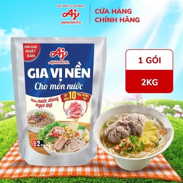 Chính Hảng Full VAT Nguyên Thùng 6 Gói Gia vị nền cho món nước 2Kg/Gói
