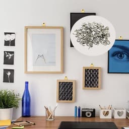 Bộ Móc Treo Tranh Ảnh Bán Nguyệt Kim Loại - Phụ Kiện Treo Khung Tranh, Khung Ảnh, Đồ Trang Trí Tường Tiện Lợi 7