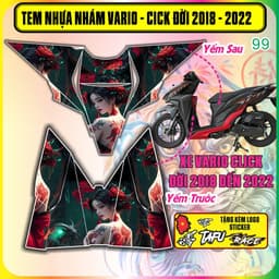 Tem Dán Nhựa Nhám Vario Đời 2018 Đến 2022  Mẩu Mới Hot trend Decal Pvc 3 Lớp 2