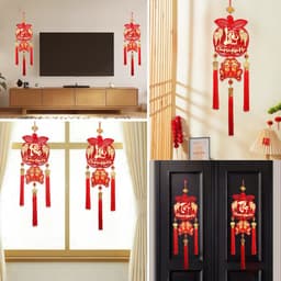 MIỄN SHIP [Bộ Sưu Tập Tết 2026] Đồ Trang Trí Tết Cao Cấp, Trang Trí Năm Mới Rực Rỡ Cho Phòng Khách, Cửa Sổ 7