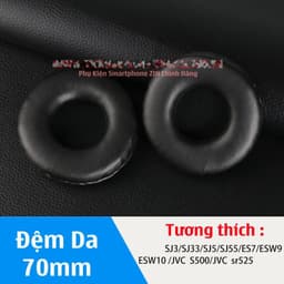 [1 Cặp] Đệm Da Mút Bọc Tai Nghe Tròn 70mm 7cm Headphones Chụp Tai 7 cm 70 mm Dày 2cm 3