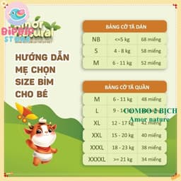 COMBO 2 BỊCH Tã Bỉm Quần Dán AMOR NATURAL, Mềm Mại, Mỏng Nhẹ đủ size thấm hút tốt. 4