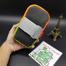 [Vải Jean Nỉ] Bao Túi Đeo Tay 2 Ngăn Đựng Điện Thoại Tập GYM Thể Thao Chạy Bộ Có Khe Cắm Gắn Tai Nghe Dây 4