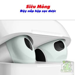 1 Cặp Nút Cao Su Bọc Tai Nghe AP AirPods 3 Siêu Mỏng, Đậy Nắp Hộp Sạc, Chống Rơi, Bám Tai Khi Vận Động Giúp Tăng Âm Bass 3