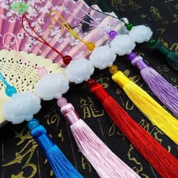 COMBO 5 Tua rua hoa sen phụ kiện cổ trang treo quạt gắn áo liên hoa 2