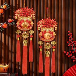 MIỄN SHIP Dây Treo Trang Trí Tết Túi Phúc Đỏ May Mắn, Phụ Kiện Trang Trí Nhà Cửa Đón Xuân An Khang 5