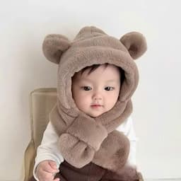 Mũ Len Lông Cừu Kèm Khăn Quàng Cổ Cho Bé Trai Bé Gái Smart HomeX Mềm Mại Giữ Ấm Mùa Lạnh 5