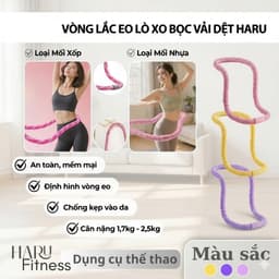 Vòng Lắc Eo Lò Xo Bản Xịn Bọc Vải Dệt - Giảm Calo Hiệu Quả, Eo Thon, Chuyên Dụng 1.3kg,2,5kg ,3kg. 4