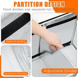 🔥Túi giữ nhiệt giao hàng 22L 32L 48L 62L bền bỉ, chống thấm nước gồm dây đeo vai túi chống nước 5