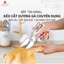 Kéo Cắt Xương Gà Chuyên Dụng – Thép Không Gỉ, Lực Cắt Mạnh, Đa Năng Nhà Bếp 4