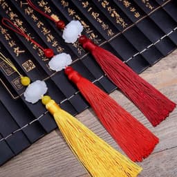 COMBO 5 Tua rua hoa sen phụ kiện cổ trang treo quạt gắn áo liên hoa 4