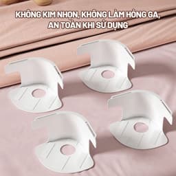 Kẹp Cố Định Ga Giường Trong Suốt Vô Hình – Kẹp Góc Ga Chống Trượt, Giữ Ga Phẳng Lì – Set 4 Cái EZihome 5