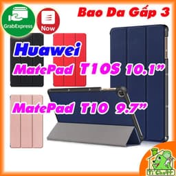 [Ảnh Thật] Bao Da MTB Huawei MatePad T10 9.7"/ T10S 10.1" Gấp 3 Khúc Lưng Cứng Có Nam Châm 1