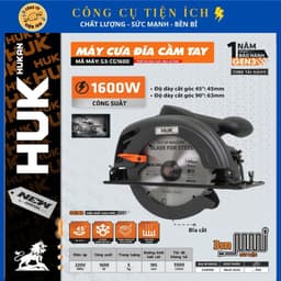[GEN 3] Máy Cưa Đĩa Cầm Tay HUKAN G3-CG1600, Công Suất 1600W, Lưỡi 185mm – Cắt 45°/90° – Dây 3m 1