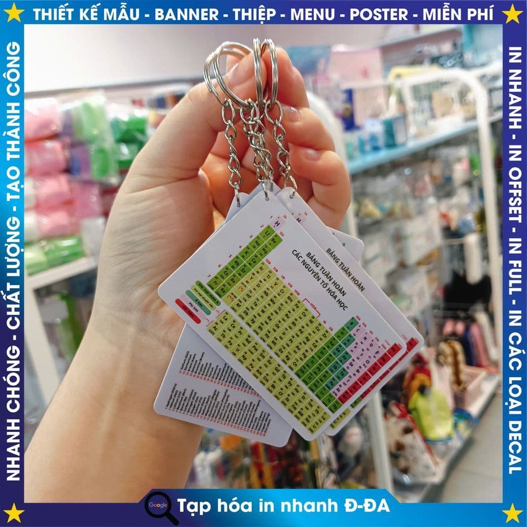 MÓC KHÓA BẢNG TUẦN HOÀN NGUYÊN TỐ HÓA HỌC NHỰA PVC DẦY 4 LỚP – TIỆN LỢI, NHỎ GỌN, SIÊU HỮU ÍCH!