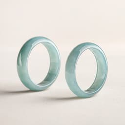 Ngọc bích Grade‑A Miến Điện Jade Nhẫn Ngọc Bích Nước Xanh Dải Rộng Có Giấy Chứng Nhận Nhẫn Nữ Ngón Út Trang Sức 5