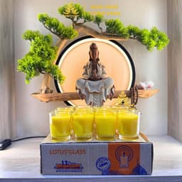 Hộp 12 Ly Nến Bơ Tự Nhiên T77 Cao Cấp Không Khói Không Độc Hại Cháy 12-15 Giờ Dùng Thờ Cúng Thiền Định Lễ Chùa 4