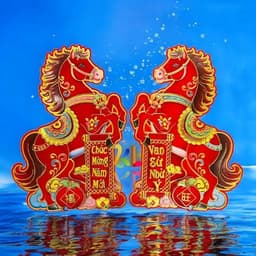 Set Decal 2 Ngựa Dán Cửa 3D Trang Trí Tết 2027 - Ngựa Độc Đáo Bính Ngọ Để Tăng Sức Hút 3