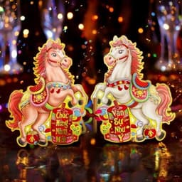 Set Decal 2 Ngựa Dán Cửa 3D Trang Trí Tết 2027 - Ngựa Độc Đáo Bính Ngọ Để Tăng Sức Hút 6