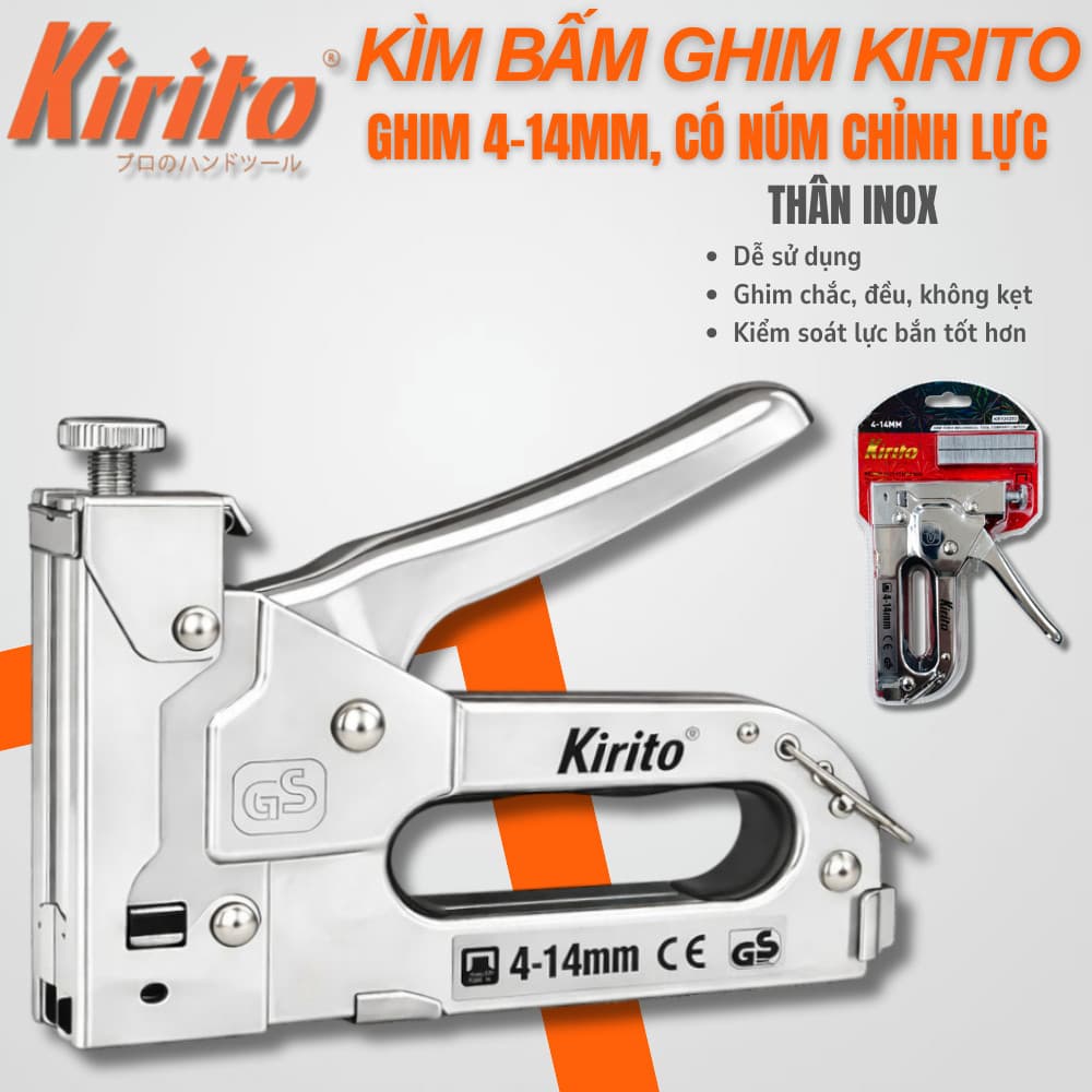 KIRITO Dụng Cụ Bắn Ghim Gỗ Cầm Tay – Có Núm Chỉnh Lực – Ghim 4–14mm