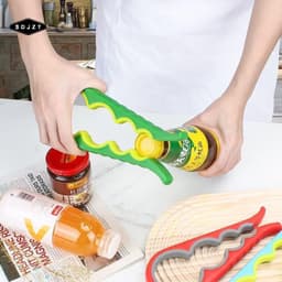 < SDJZT > 1 Dụng cụ mở nắp chai, Dụng cụ mở nắp vặn, Dụng cụ mở hộp 4 trong 1 đa chức năng, Kẹp có thể, cụ mở nắp, cụ mở chai, cụ mở chai đang được bán 6