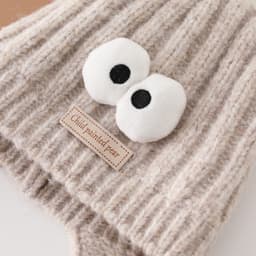 Mũ Len Cho Bé 1-6 Tuổi Mũ Beanie Mắt To Dễ Thương Mũ Len Chóp Nhọn Lót Nhung Ấm Mùa Đông Hàn Quốc 7
