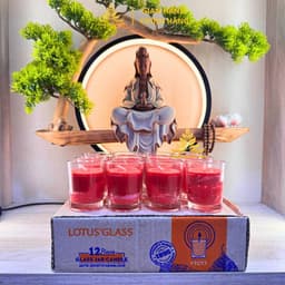 Hộp 12 Ly Nến Bơ Tự Nhiên T77 Cao Cấp Không Khói Không Độc Hại Cháy 12-15 Giờ Dùng Thờ Cúng Thiền Định Lễ Chùa 5