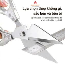 Kéo Cắt Xương Gà Chuyên Dụng – Thép Không Gỉ, Lực Cắt Mạnh, Đa Năng Nhà Bếp 7