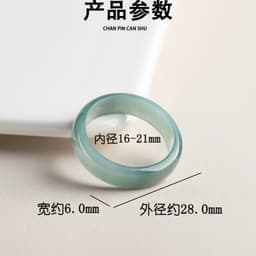 Ngọc bích Grade‑A Miến Điện Jade Nhẫn Ngọc Bích Nước Xanh Dải Rộng Có Giấy Chứng Nhận Nhẫn Nữ Ngón Út Trang Sức 6