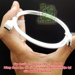 [ZIN MÁY] Cáp Sạc Nhanh Google C-C 3A 60W 2 đầu Type-C Chính Hãng Pixel 2/3/4/5/6/7/8/9/10.... 4