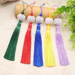 COMBO 5 Tua rua hoa sen phụ kiện cổ trang treo quạt gắn áo liên hoa 3