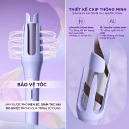 Máy Làm Xoăn Tóc Tự Động ChiGo Trục 32mm Phủ Gốm Uốn Lọn Tự Nhiên Có 3 Mức Nhiệt Dễ Dùng_TH 4
