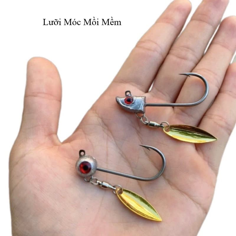 Lưỡi móc mồi mềm câu jic mồi mềm chuyên câu lure