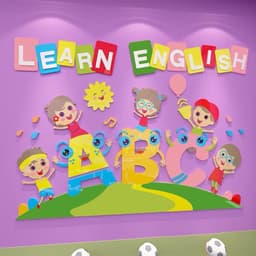 Tranh dán tường Fomex dán nổi english abc trang trí trung tâm tiếng anh, lớp học, trường mầm non, ngoại ngữ - F2030 2
