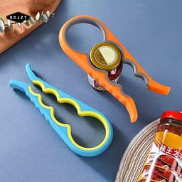 < SDJZT > 1 Dụng cụ mở nắp chai, Dụng cụ mở nắp vặn, Dụng cụ mở hộp 4 trong 1 đa chức năng, Kẹp có thể, cụ mở nắp, cụ mở chai, cụ mở chai đang được bán 7