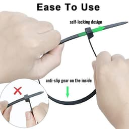 100 Dây buộc cáp nhựa đa năng - Dây rút tự khóa siêu bền cho tổ chức dây điện ngoài trời trong nhà 8