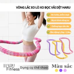 Vòng Lắc Eo Lò Xo Bản Xịn Bọc Vải Dệt - Giảm Calo Hiệu Quả, Eo Thon, Chuyên Dụng 1.3kg,2,5kg ,3kg. 1