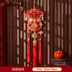 MIỄN SHIP Dây Treo Trang Trí Tết Túi Phúc Đỏ May Mắn, Phụ Kiện Trang Trí Nhà Cửa Đón Xuân An Khang 9