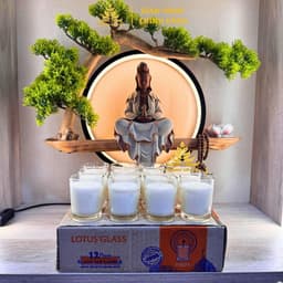 Hộp 12 Ly Nến Bơ Tự Nhiên T77 Cao Cấp Không Khói Không Độc Hại Cháy 12-15 Giờ Dùng Thờ Cúng Thiền Định Lễ Chùa 6