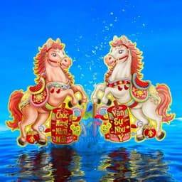 Set Decal 2 Ngựa Dán Cửa 3D Trang Trí Tết 2027 - Ngựa Độc Đáo Bính Ngọ Để Tăng Sức Hút 4