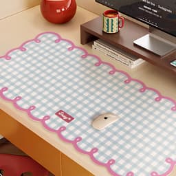 Thảm trải bàn bằng da PU cực lớn dành cho nữ - Tấm lót máy tính chống nước & dầu, Bàn phím văn phòng cao cấp & Bàn di chuột 3