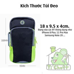 [Ảnh Thật] Bao Túi Đeo Tay Vải Dù Phản Quang 2 Ngăn Tập GYM Thể Thao 5