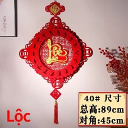 [TẾT2027]Dây Treo Thần Tài Nhung Đỏ Chữ Phúc Lộc Thọ Hình Thoi Hình Quạt Trang Trí Tết Phong Thủy 8