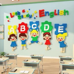 Tranh dán tường Fomex dán nổi english abc trang trí trung tâm tiếng anh, lớp học, trường mầm non, ngoại ngữ - F2030 4