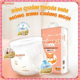 (TRỢ GIÁ) Bỉm Quần/Dán MOMOJI EXTRA SOFT đủ size NB64/S60/M56/L54/XL50/XXL48 full size. 4