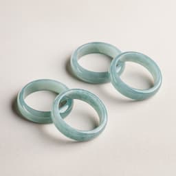 Ngọc bích Grade‑A Miến Điện Jade Nhẫn Ngọc Bích Nước Xanh Dải Rộng Có Giấy Chứng Nhận Nhẫn Nữ Ngón Út Trang Sức 2